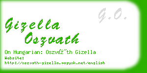 gizella oszvath business card